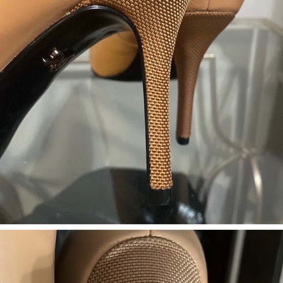 Classic Nude Leather Heels, size 10B NWOT. - Picture 13 of 14